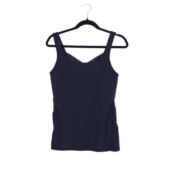 LULULEMON Crisscross Back Mesh Tank Top Black Training Active Women's 8 - Picture 1 of 7